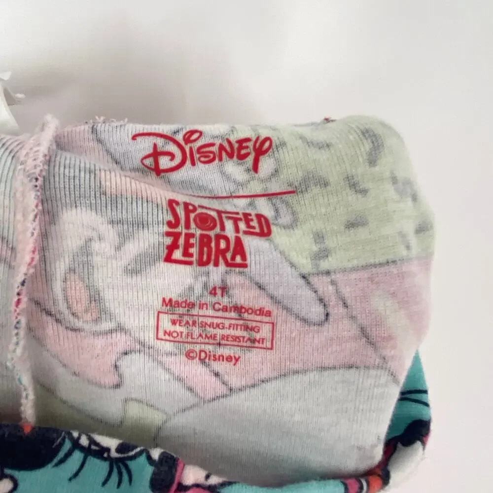 Disney x  Spotted Zebra Pajamas Girls‎ 4T Minnie Colorful Bright 2 Piece